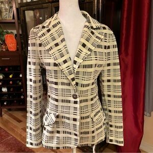 Vintage 1970’s Johnathan Logan Polyester Plaid Blazer